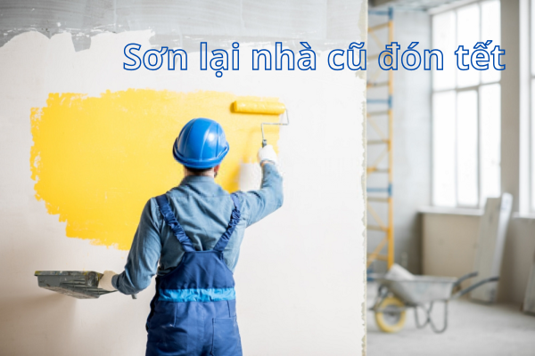 Sơn lại nhà cũ đón tết 2025