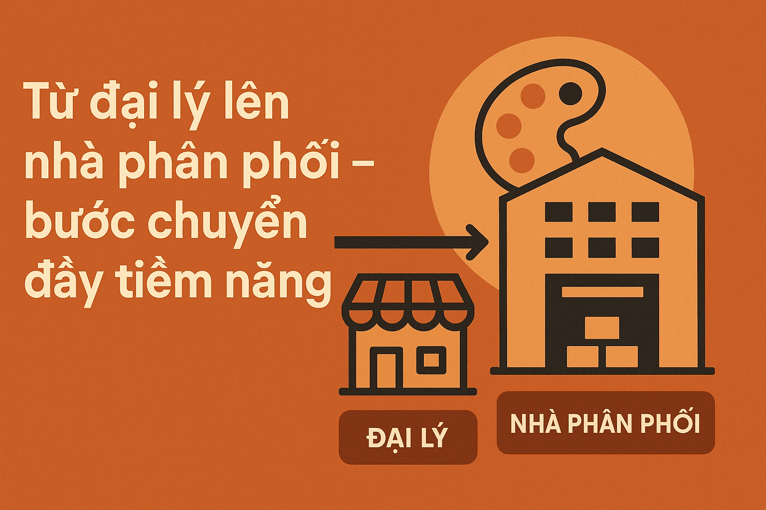 chuyển đổi từ nhà đại lý lên nhà phân phôi