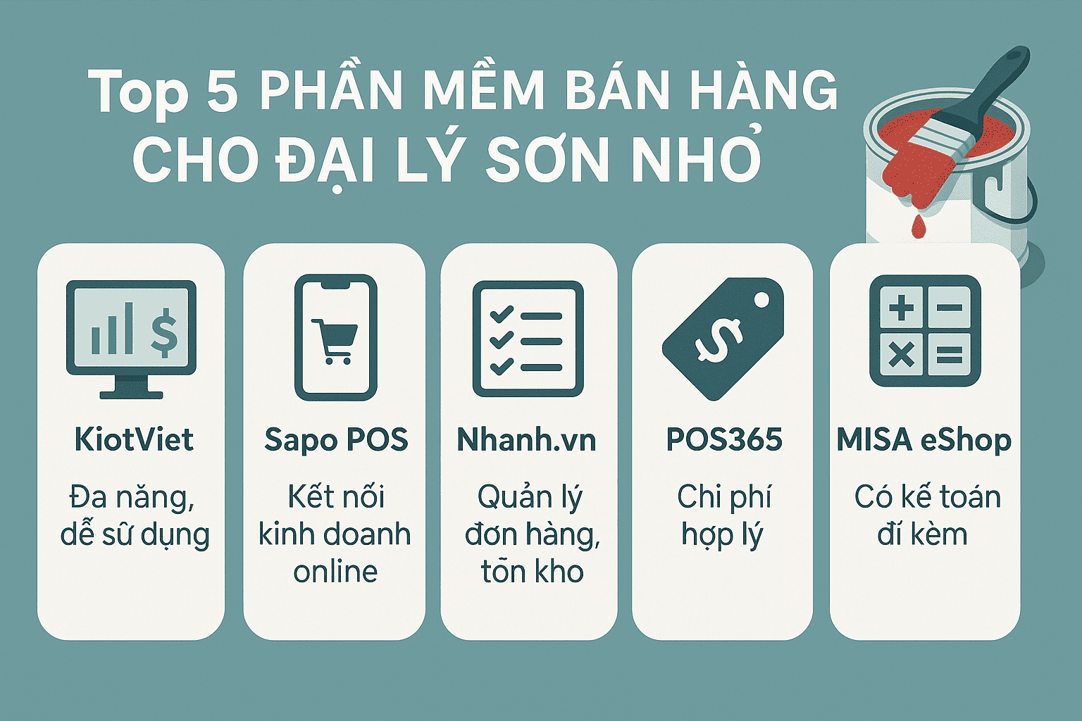 Top 5 phần mềm hỗ trợ quản lí đơn hàng ngành sơn