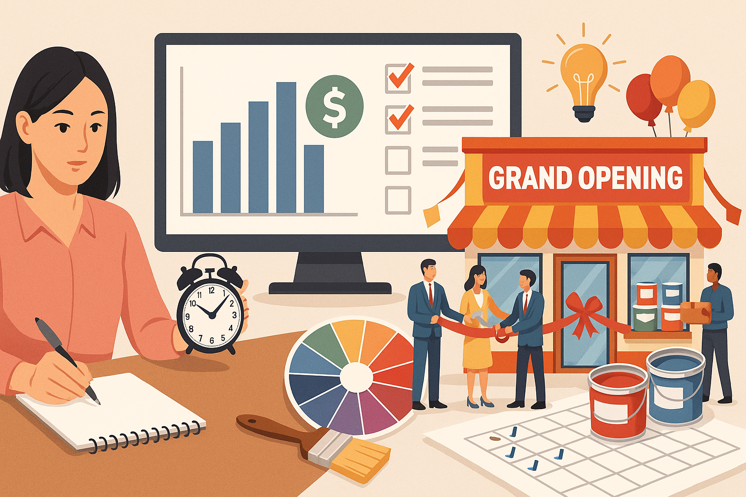 tổ chức khai trương cửa hàng phân phối sơn